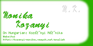 monika kozanyi business card